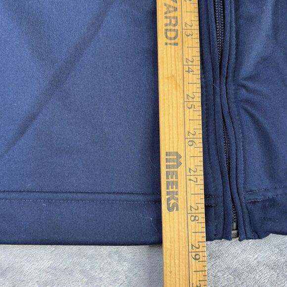 Vintage Nike Jacket Mens Large Blue Full Zip Spell Out Y2K‎ Track Yellow Trim - Picture 13 of 14